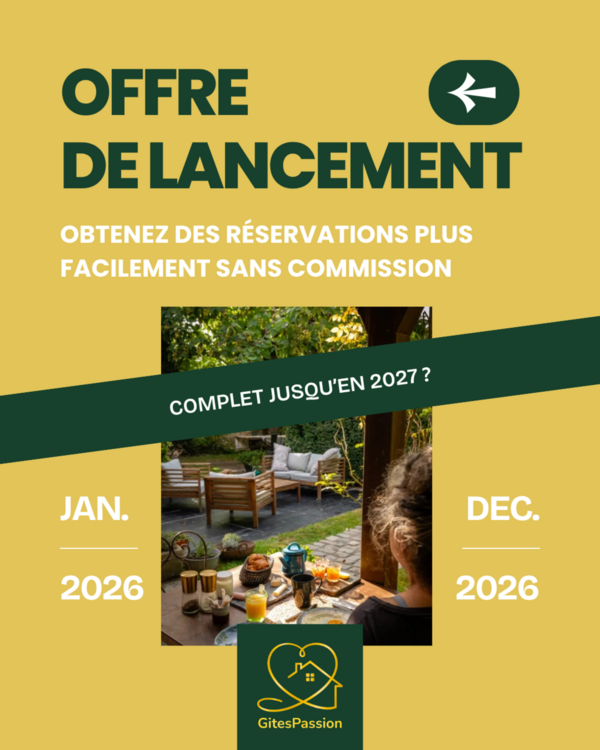 GîtesPassion offre la première année